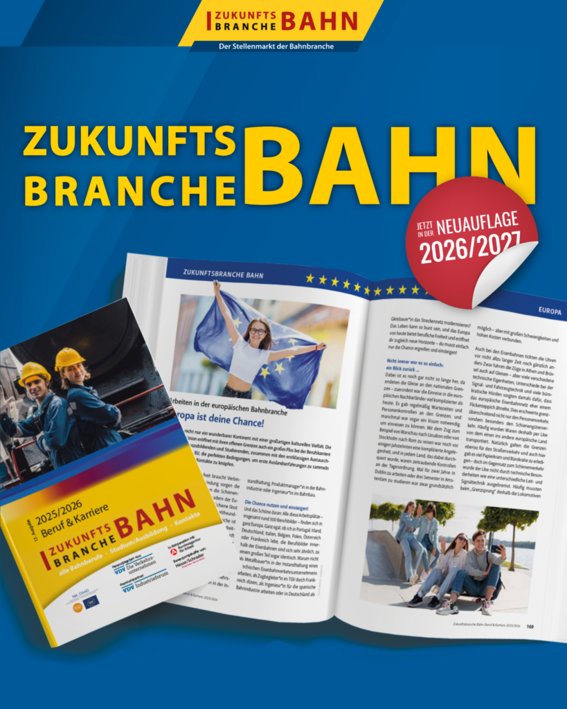 Die neue Ausgabe des Handbuch Zukunftsbranche Bahn 2026/2027 erscheint im Herbst – pünktlich zur InnoTrans.